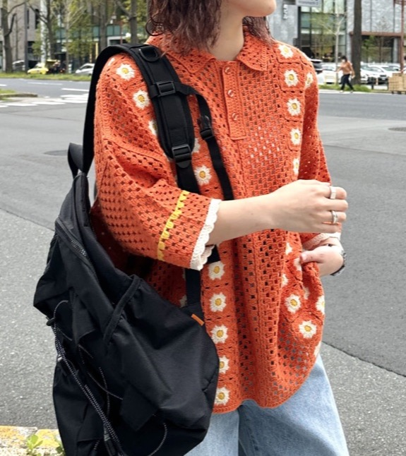 ピン】【PING APPAREL】肩ロゴジャカード 長袖ニットポロシャツ ＜PERFORMANCE＞ (LADIES)