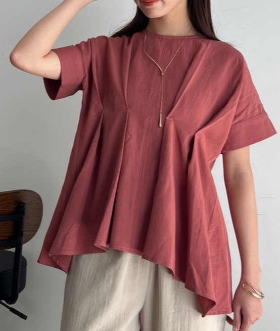 アウトレット限定商品】マイナス3キロ見え ウエストタックペプラム