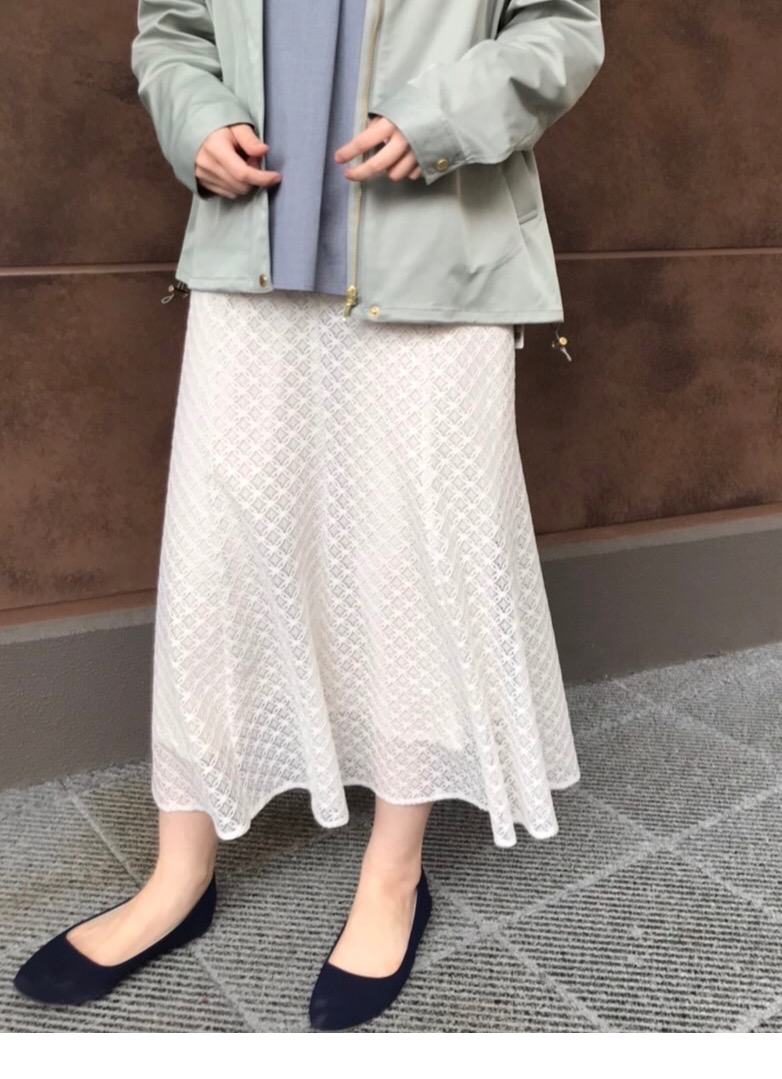 NEVERSEEZ グラフィティー レース スカート スカート 