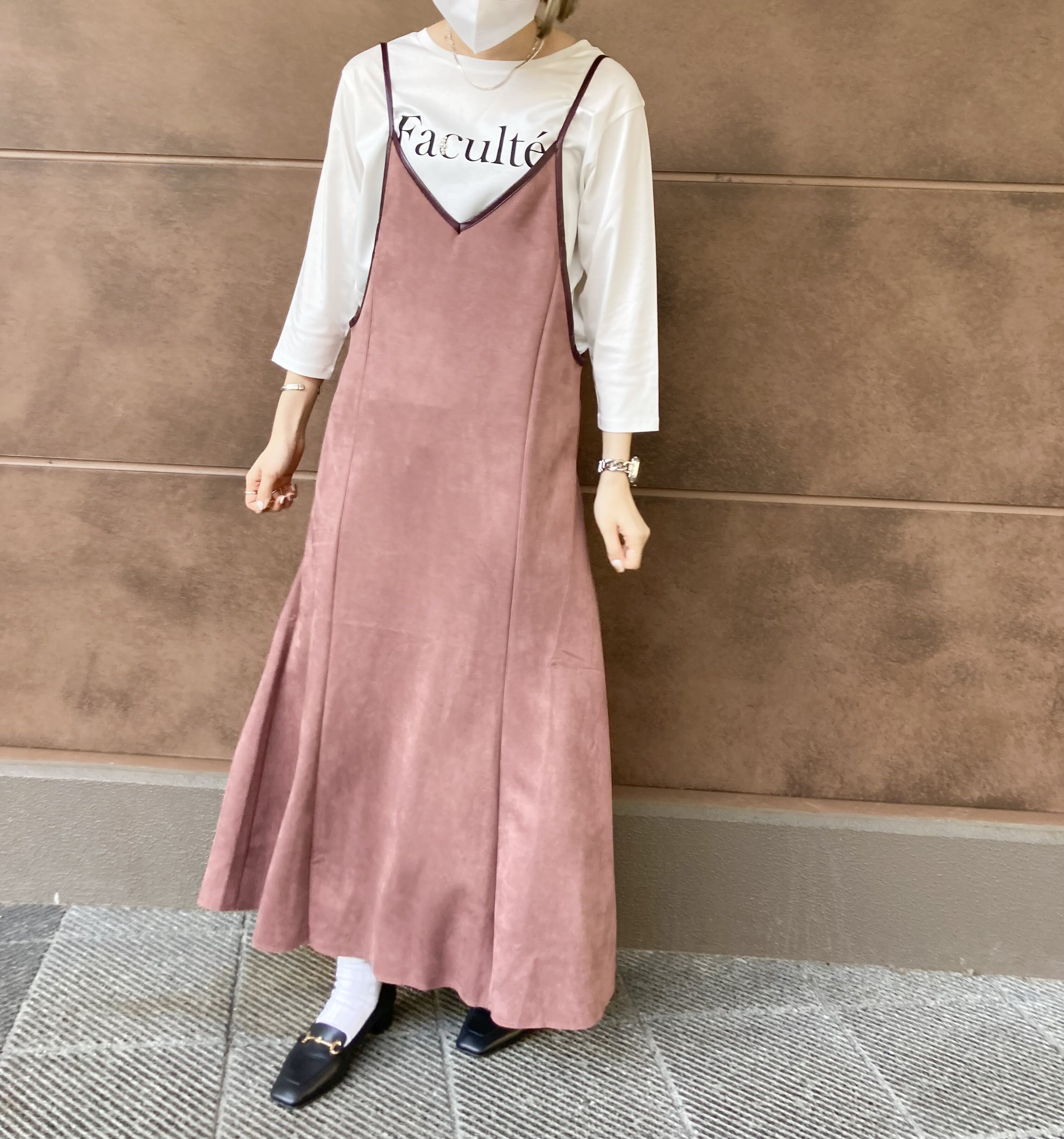 値頃 40%off💛フェイクスエードキャミワンピース💛｜ノーリーズ ワンピース