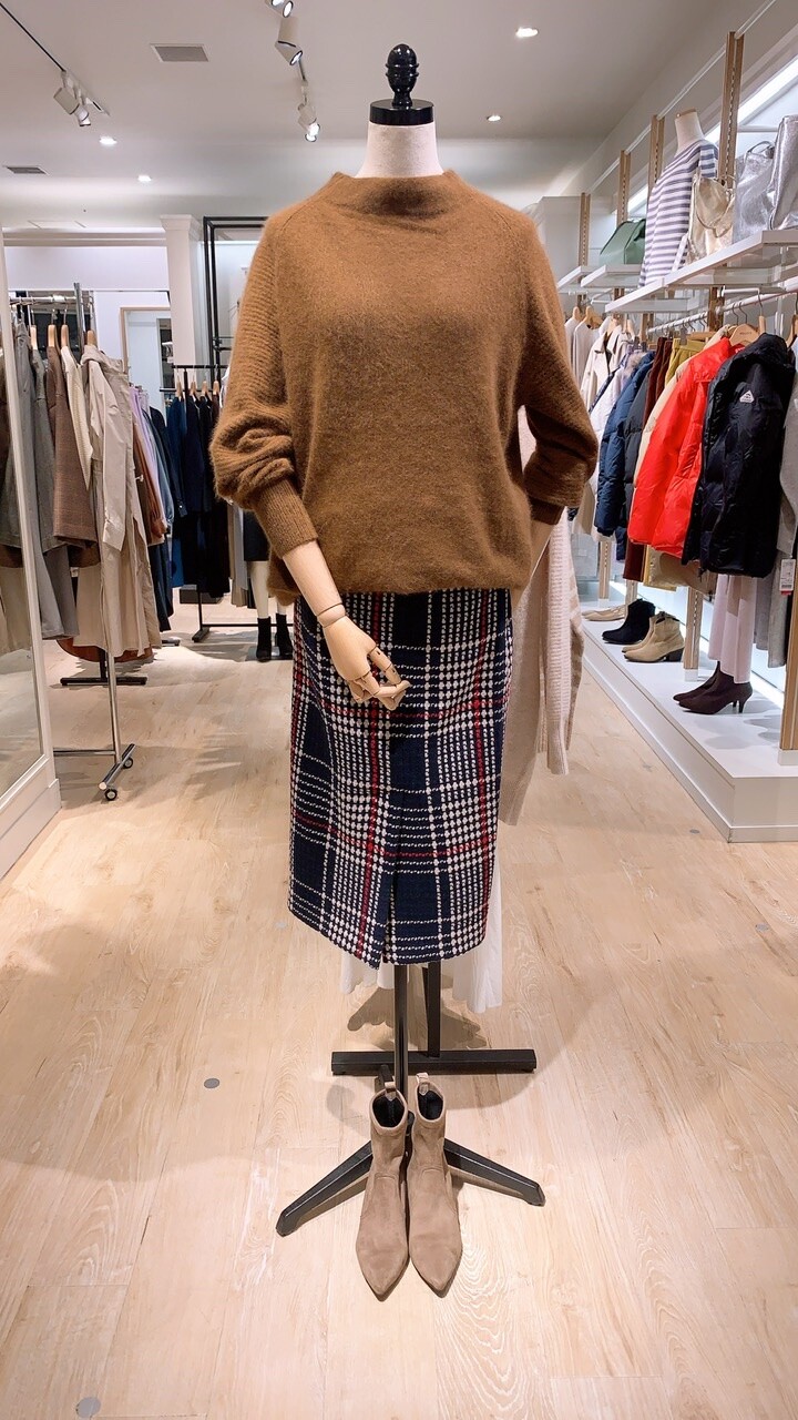 PISELLO レトロ クラシック古着 チェック ツイード スカートスーツ