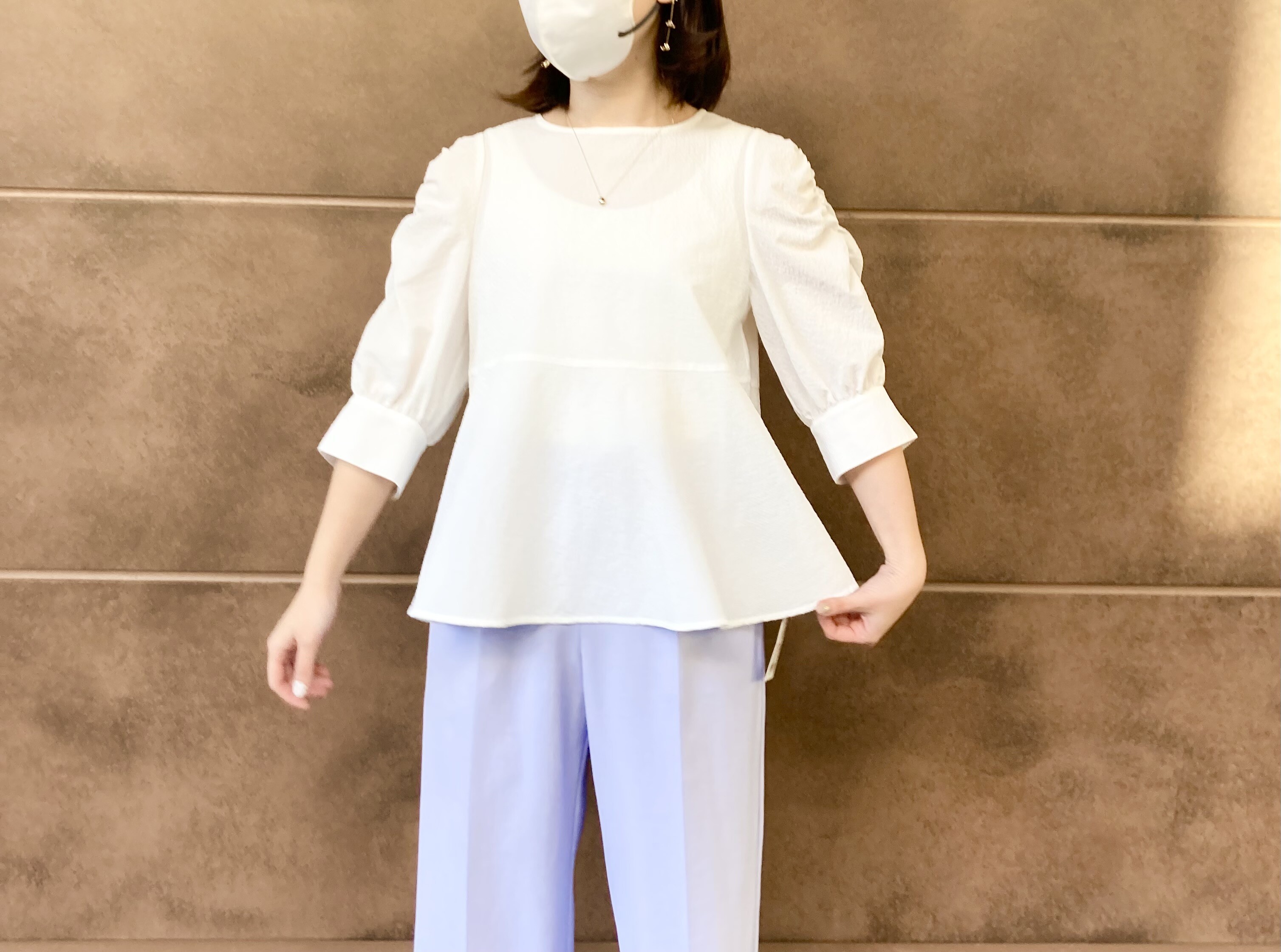 ペタルスリーブパールブラウス ハーフスリーブヘムペタルブラウス – YOKO CHAN