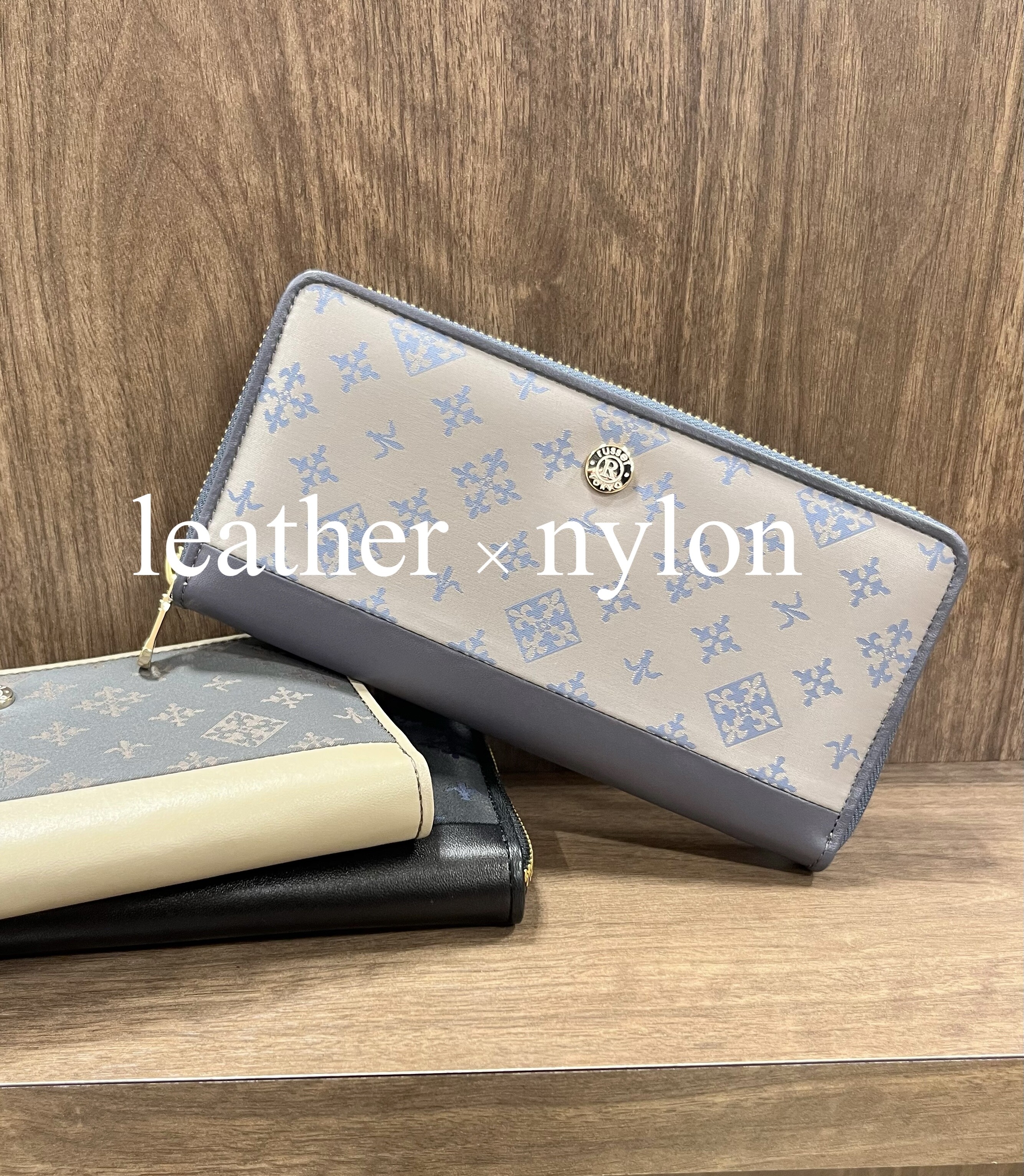 30%OFF】NEW!レザー×ナイロンラウンドジップ長財布｜ラシット