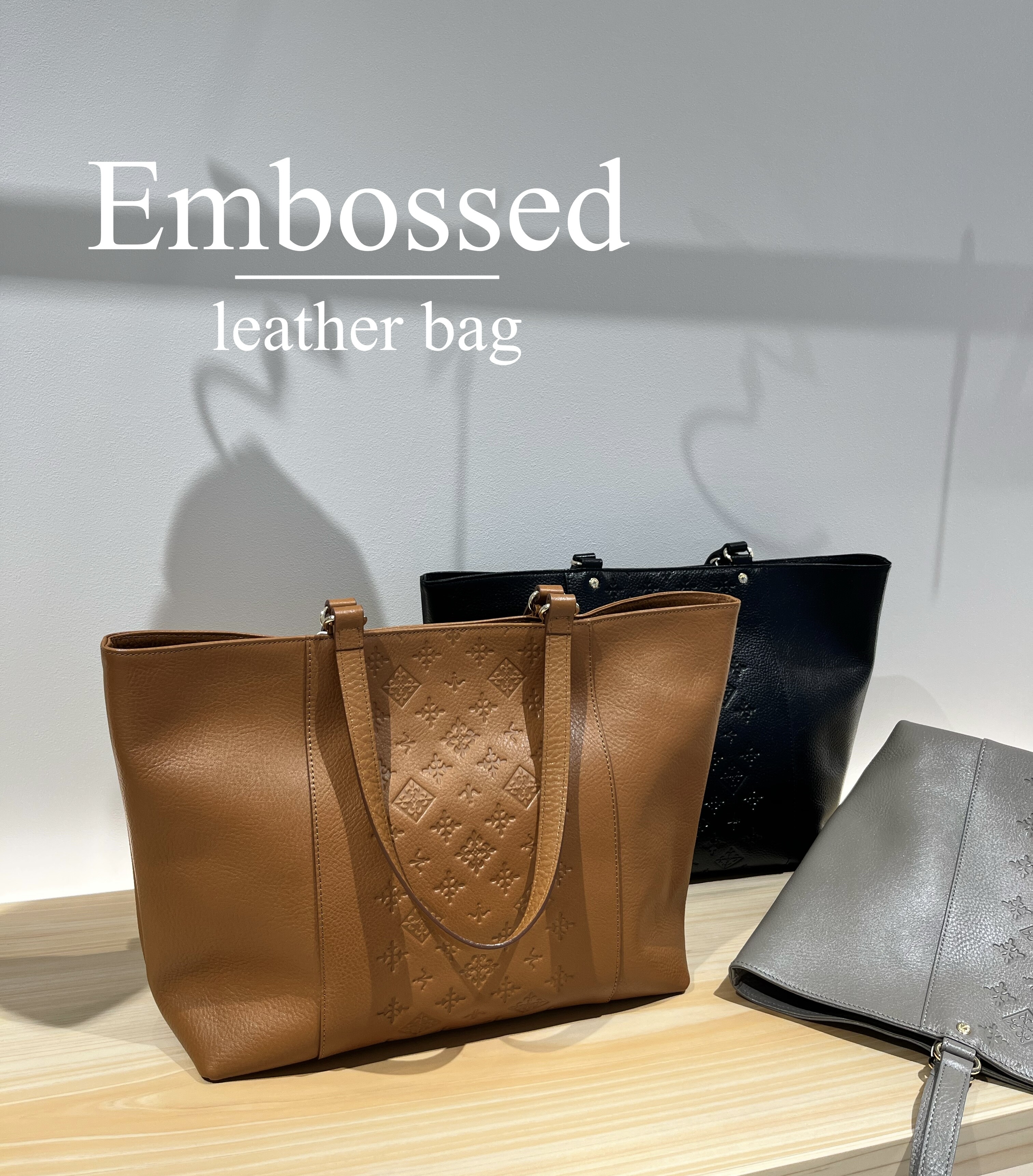 30%OFF】NEW！レザー型押しトート｜ラシット ｜ショップトピックス