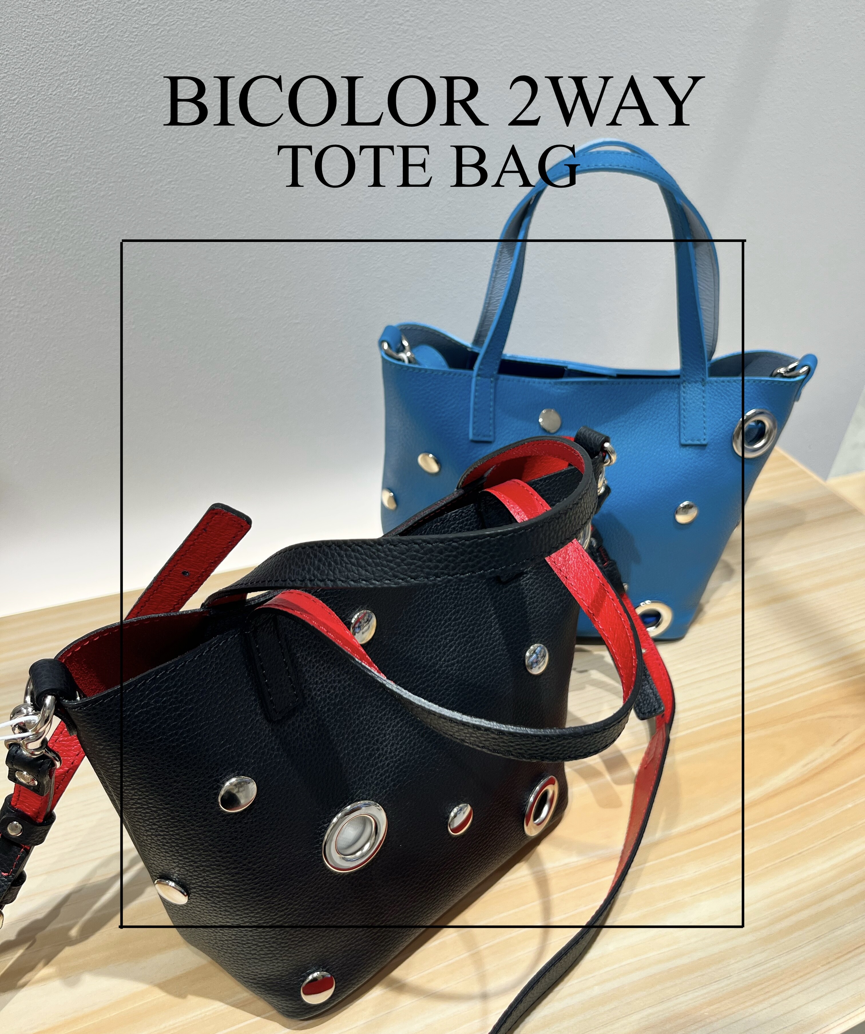 70%OFF】バイカラーレザー2wayミニトート｜ラシット ｜ショップ