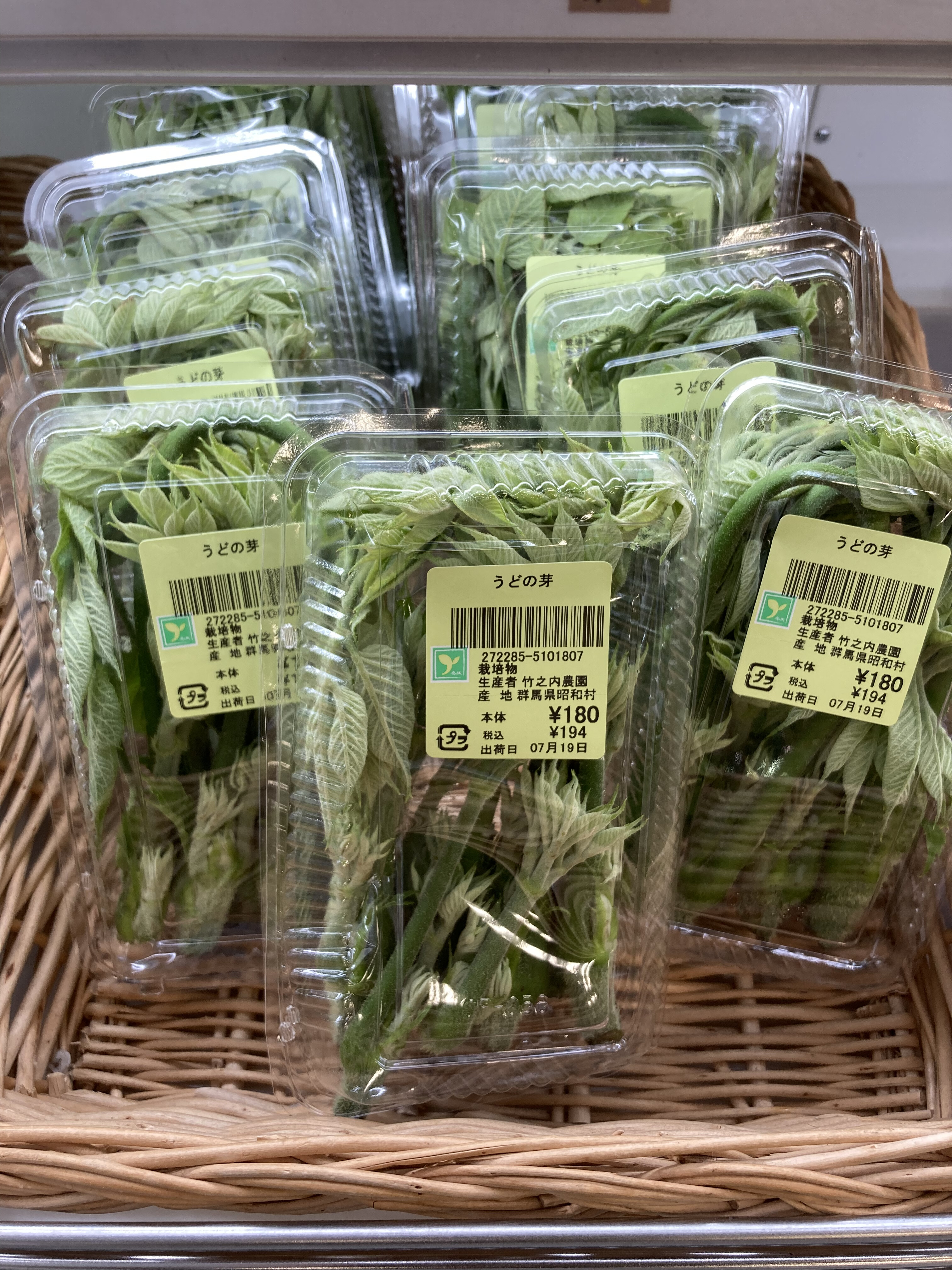 7月19日のおすすめ うどの芽 ファームドゥ 食の駅 ショップトピックス グランベリーパーク