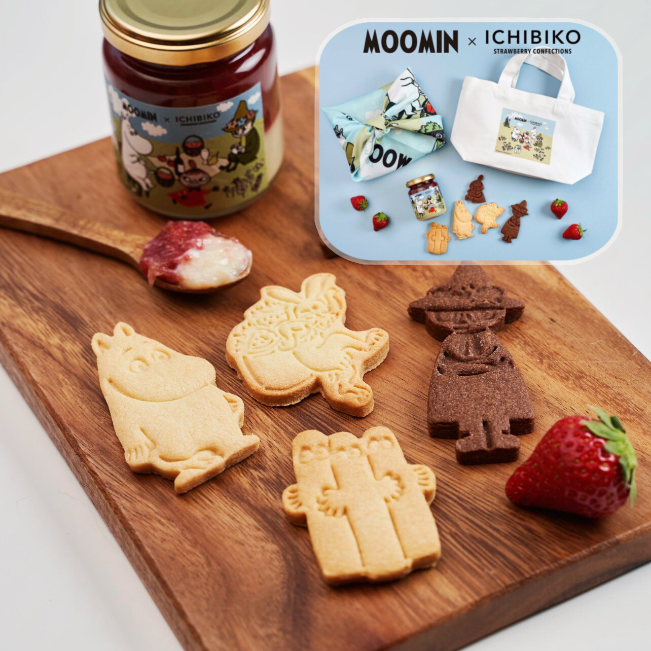 MOOMIN×ICHIBIKOコラボジャム＆クッキー販売中🧺🌿🍓｜いちびこ