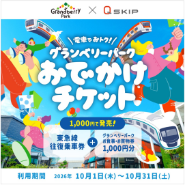 電車でおトク！グランベリーパークおでかけチケット