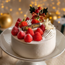 完熟ミガキイチゴをケーキの中にもデコレーションにもたっぷり使ったいちびこNO.1人気の定番ショートケーキです。上品な甘さの生クリームと口どけの良いスポンジが濃厚ないちごの甘みと香りを盛り立てます。