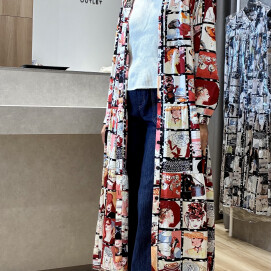 コミック柄シャツワンピース