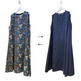 小花柄リバーシブルノースリーブワンピース🌼
