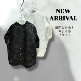 2WAYシアーコード刺繍ブラウス