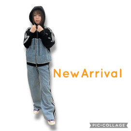 デニムドッキングパーカーセットアップ