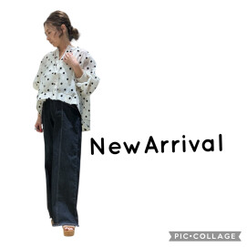 ドット柄シアーブラウス