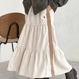 【アウトレット限定商品】CPCM 【U.S. POLO ASSN. 】ティアードスカート