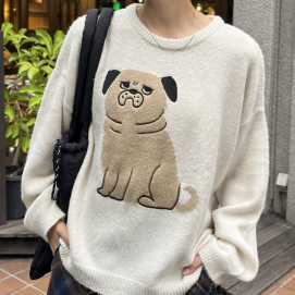 【アウトレット限定商品】CPCM シャギーモチーフニット