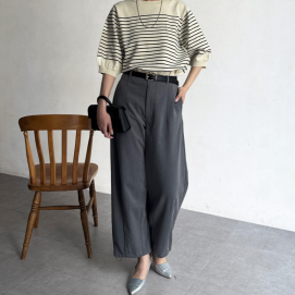 【アウトレット限定商品】Chez toi 5分袖コンパクトニット