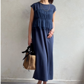 【アウトレット限定商品】chez toi チュールビスチェSETカットワンピース