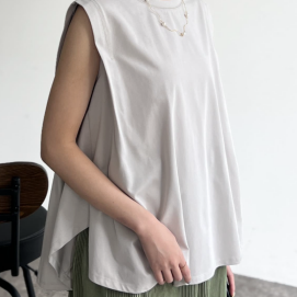 【アウトレット限定商品】Chez toi バックフレアノースリプルオーバー