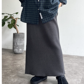 【アウトレット限定商品】CPCM しっかりリブナロースカート