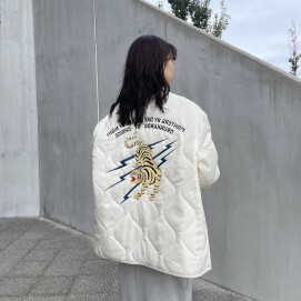 【CPCM】バック刺繍キルティングジャケット