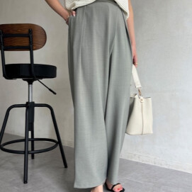 【アウトレット限定商品】chez toi ラップワイドパンツ