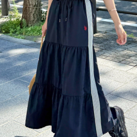 【アウトレット限定商品】CPCM 【U.S. POLO ASSN. 】ティアードスカート