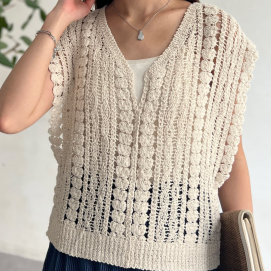 【アウトレット限定商品】Chez toi かぎ針ニット
