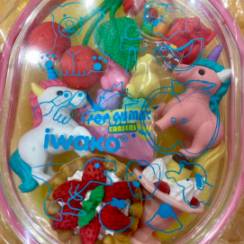おもしろ消しゴムバイキング開催中です♪
