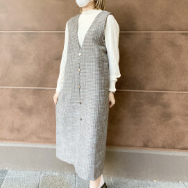 50%off💛メタルボタンxツイードジャンスカ💛