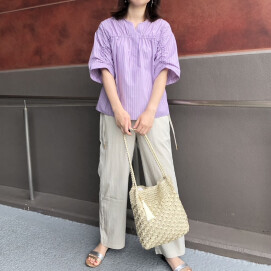 💛ラメストライプブラウス💛