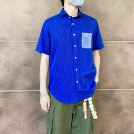 Men's⭐️別布ポケットシャツ