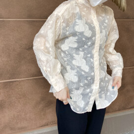 30%off✨💐フラワーシアーレースブラウス💐