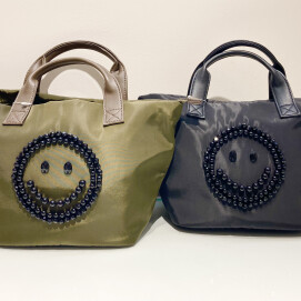 😊ニコちゃんビーズ刺繍2wayトート😊