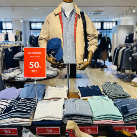 【マックレガー】春物アウターなどなど各種50％OFFです‼️