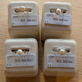 10金パールリング20％OFF✨