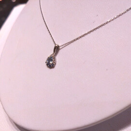 3月誕生石アクアマリン✨ネックレス＆リング　　お買い得５０％OFF