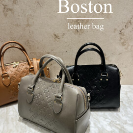 【30%OFF】NEW！型押しレザー2wayボストン