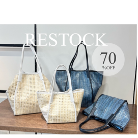 【70%OFF】再入荷！パンチングトートバッグ