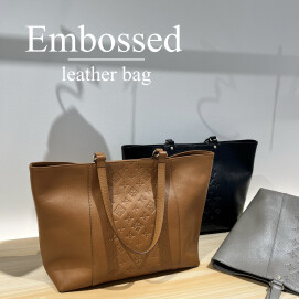 【30%OFF】NEW!レザー型押しトート