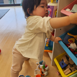 広くて涼しい託児室で遊びませんか♪