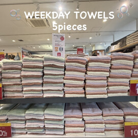🌻SUMMER SALE第2弾🌻開催中🚩抗菌クイックドライタオル＆WEEKDAYタオル10%OFF🧺🫧