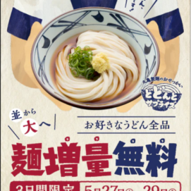 どどんとサプライズ！並から大へ麺増量無料！！