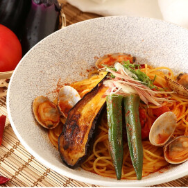 季節の恵みを味わう、夏の和パスタ。