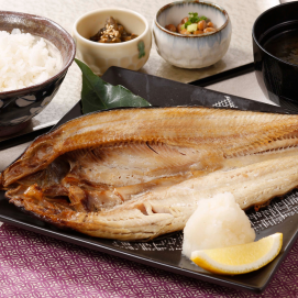 🐟ふっくら香ばしい！越玄一斗の「焼き魚ほっけ御膳」🍚✨