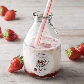 いちごの果肉ゴロゴロ🍓´- いちびこミルク販売しております🥛❣️