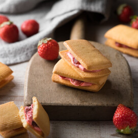 いちごのバターサンド🥯🍓