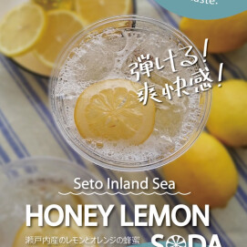 新しい喫茶メニューです！夏季限定の【瀬戸内ハニーレモンソーダ】