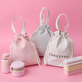 THREEPPY　ロゴランチバッグ