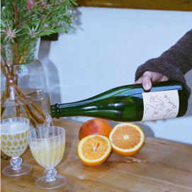 ブラッドオレンジ🍊クレマントカクテル🍷